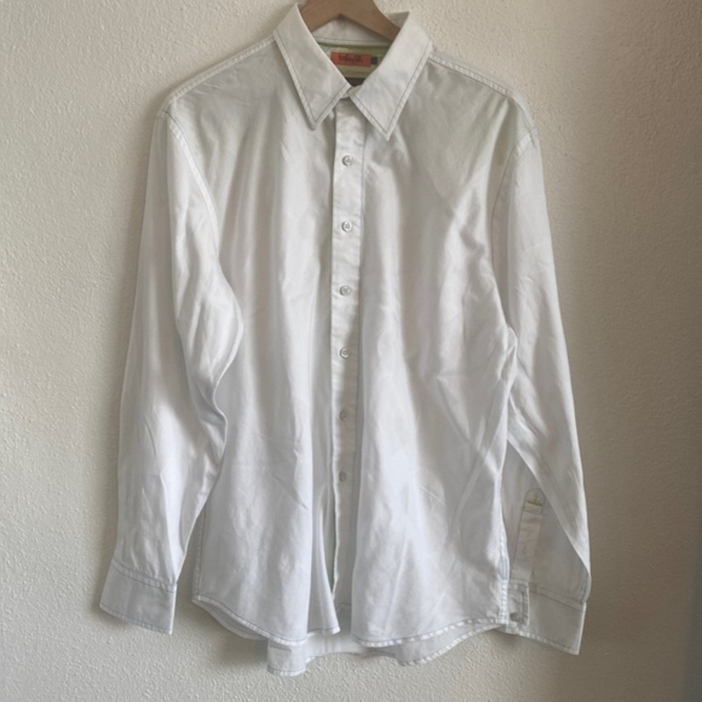 Marc Ecko white button front shirt